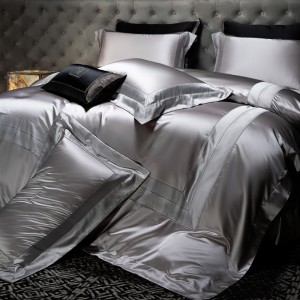 100S long-staple cotton yarn-dyed jacquard four-piece set Class A light luxury bedding set