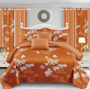 Microfiber Bedsheets Quilt Printed Bed Linen Pink Textile Polyester Pillow Slip Duvet Cover Set