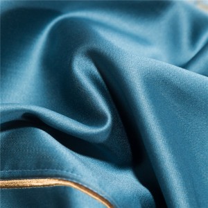 100% Cotton Pillowcases High Quality Quilt Cover Blue Jacquard Bed Sheets Elegant Luxury Duvet Cover Set