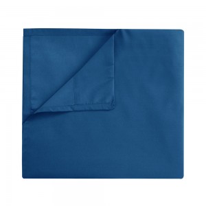 Navy Blue Simple Style Plain Solid Color Pillowcase Sanding Home Polyester Bed Fitted Bed Sheets