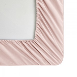 Solid Color Pink Pillowcases Simple Style Plain Pillow Case ODM Bed Linen Fitted Bed Sheets