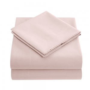 Solid Color Pink Pillowcases Simple Style Plain Pillow Case ODM Bed Linen Fitted Bed Sheets