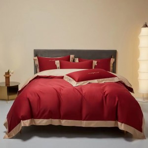 100-count Australian long-staple cotton, available in multiple colors, embroidered luxury bedding set