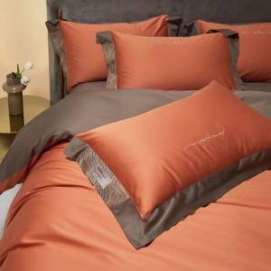 100-count Australian long-staple cotton, available in multiple colors, embroidered luxury bedding set