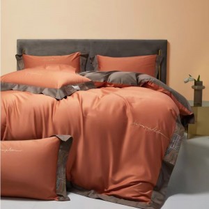 100-count Australian long-staple cotton, available in multiple colors, embroidered luxury bedding set