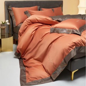 100-count Australian long-staple cotton, available in multiple colors, embroidered luxury bedding set