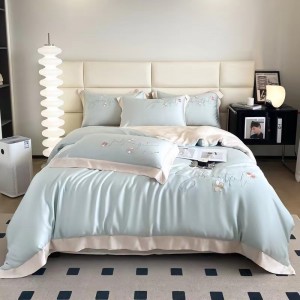 60 count AustrianTencel light color embroidery elegant exquisite bedding set