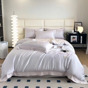 60 count AustrianTencel light color embroidery elegant exquisite bedding set