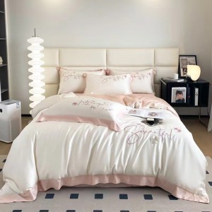 60 count AustrianTencel light color embroidery elegant exquisite bedding set