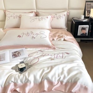 60 count AustrianTencel light color embroidery elegant exquisite bedding set