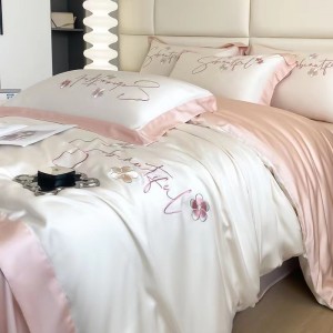 60 count AustrianTencel light color embroidery elegant exquisite bedding set