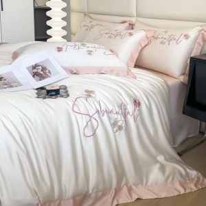 60 count AustrianTencel light color embroidery elegant exquisite bedding set