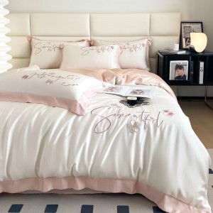 60 count AustrianTencel light color embroidery elegant exquisite bedding set