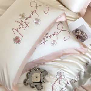 60 count AustrianTencel light color embroidery elegant exquisite bedding set