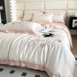 60 count AustrianTencel light color embroidery elegant exquisite bedding set