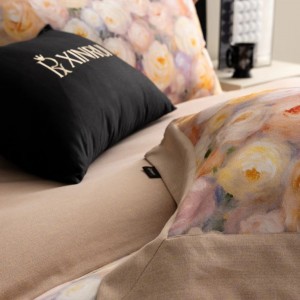 Autumn and winter original designer light luxury style printed 100s cotton bedding set