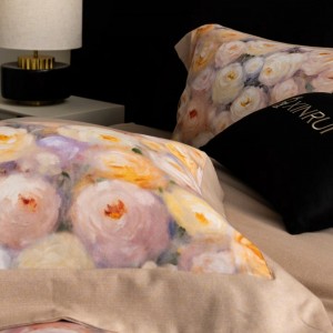 Autumn and winter original designer light luxury style printed 100s cotton bedding set