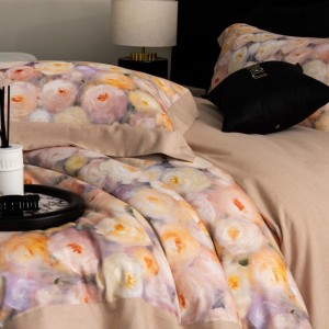 Autumn and winter original designer light luxury style printed 100s cotton bedding set