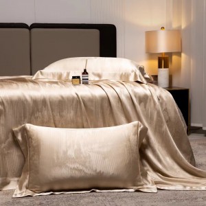 4PCS Comforter Set Lyocell Silk BedSheets Jacquard Comforter Quilt Duvet Luxury Bedding Set