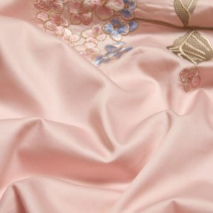 Australian cotton pink embroidery elegant light luxury flowers bedding set