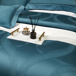 100-count cotton jacquard green high-end luxury bed sheet four-piece bedding set