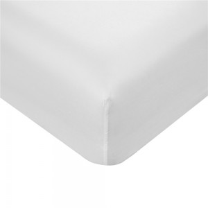 Solid Color White Hotel Pillow Shams Home Textile Queen King Size Bed Linen Fitted Bed Sheets