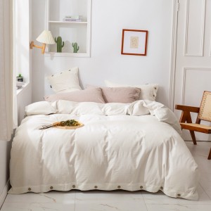 White Home Comforter Set Home Textile Bed Sheet Luxury Quality Pillow Cover Linen Bedding