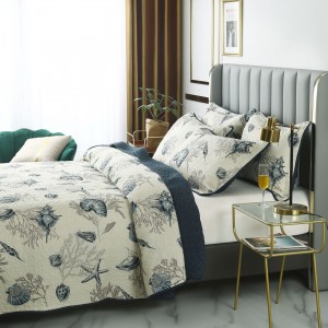 Suitable For All Seasons Pillowcases Printing Quilting Cotton 3pcs Bedspread